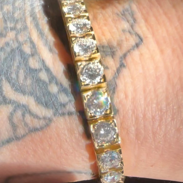 12ctw Round Cut White Sapphire Tennis Bracelet
