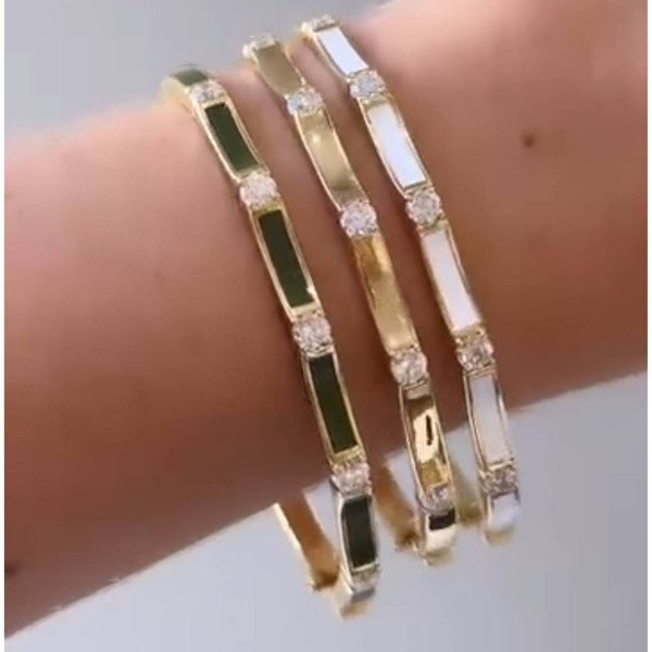3ctw Round Cut White Sapphire Stacked Billie Bracelet