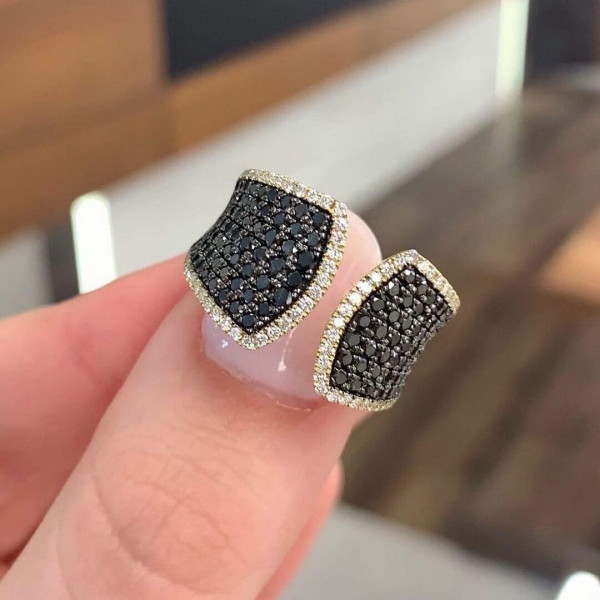 5ct Round Cut Black Diamonds Engagement Ring 